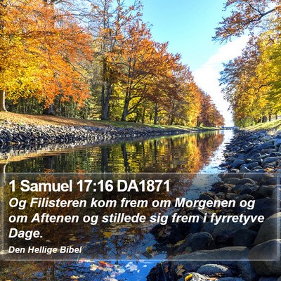 1 Samuel 17:16 DA1871 Bible Verse Image