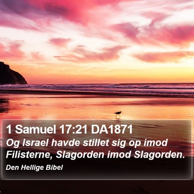 1 Samuel 17:21 DA1871 Bible Verse Image