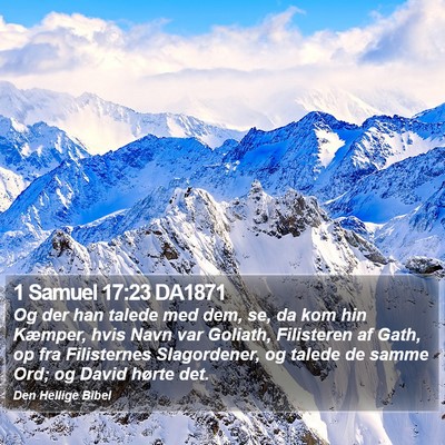 1 Samuel 17:23 DA1871 Bible Verse Image