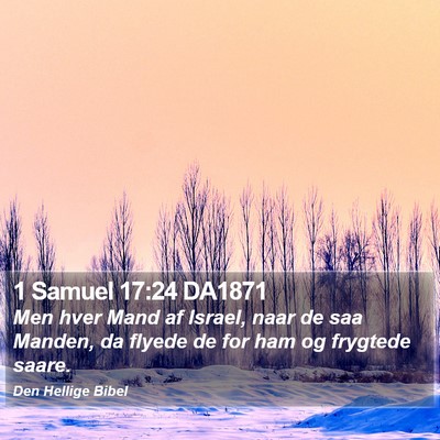 1 Samuel 17:24 DA1871 Bible Verse Image
