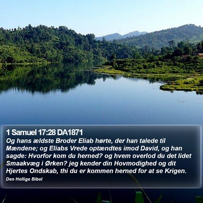 1 Samuel 17:28 DA1871 Bible Verse Image