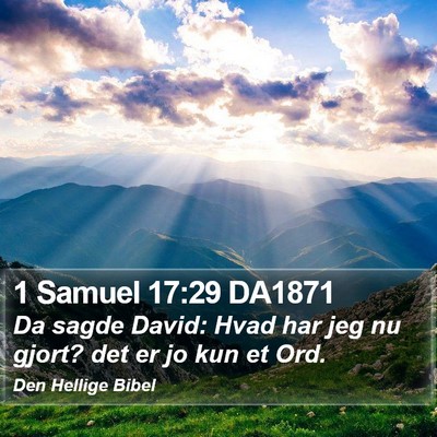 1 Samuel 17:29 DA1871 Bible Verse Image