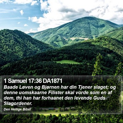 1 Samuel 17:36 DA1871 Bible Verse Image