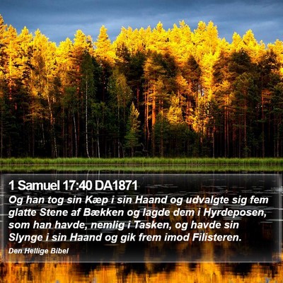 1 Samuel 17:40 DA1871 Bible Verse Image