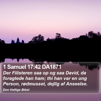 1 Samuel 17:42 DA1871 Bible Verse Image