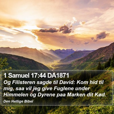 1 Samuel 17:44 DA1871 Bible Verse Image