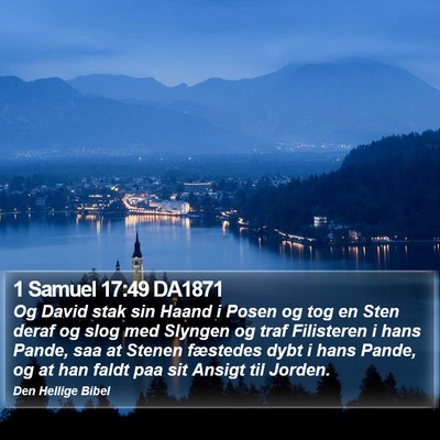 1 Samuel 17:49 DA1871 Bible Verse Image