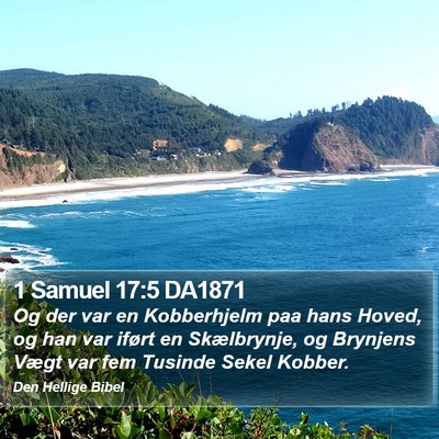 1 Samuel 17:5 DA1871 Bible Verse Image