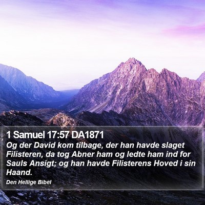 1 Samuel 17:57 DA1871 Bible Verse Image