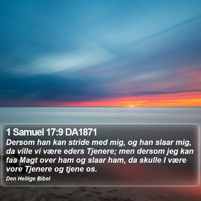 1 Samuel 17:9 DA1871 Bible Verse Image