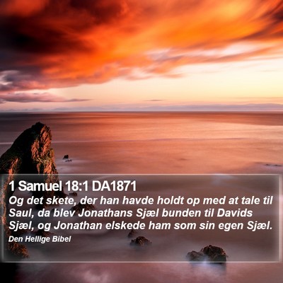 1 Samuel 18:1 DA1871 Bible Verse Image