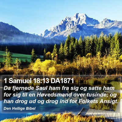 1 Samuel 18:13 DA1871 Bible Verse Image