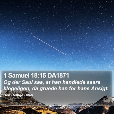 1 Samuel 18:15 DA1871 Bible Verse Image