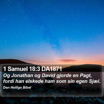 1 Samuel 18:3 DA1871 Bible Verse Image