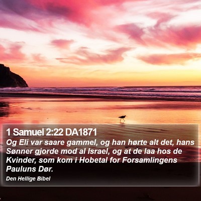 1 Samuel 2:22 DA1871 Bible Verse Image