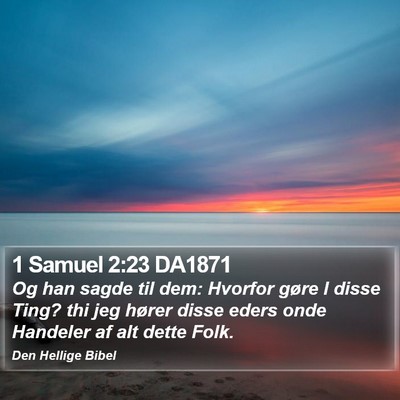 1 Samuel 2:23 DA1871 Bible Verse Image