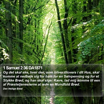 1 Samuel 2:36 DA1871 Bible Verse Image