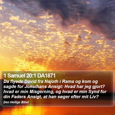1 Samuel 20:1 DA1871 Bible Verse Image
