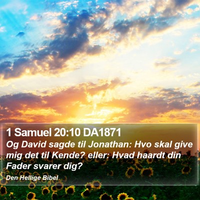 1 Samuel 20:10 DA1871 Bible Verse Image