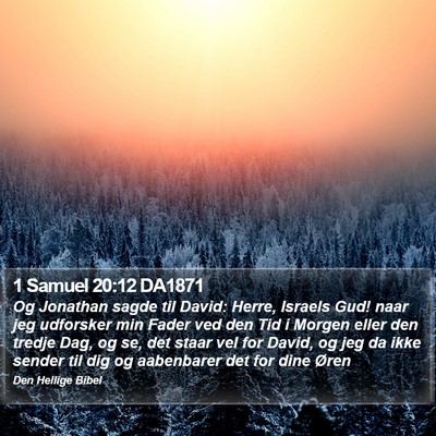 1 Samuel 20:12 DA1871 Bible Verse Image