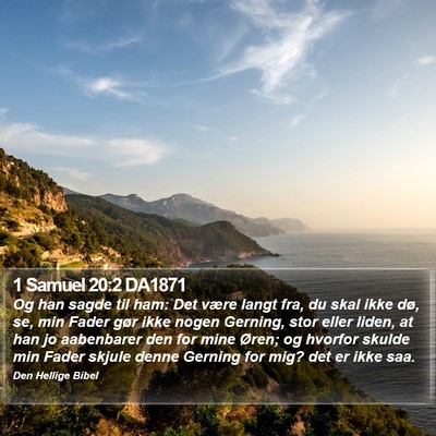 1 Samuel 20:2 DA1871 Bible Verse Image