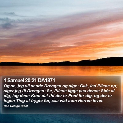 1 Samuel 20:21 DA1871 Bible Verse Image