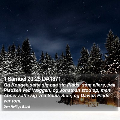1 Samuel 20:25 DA1871 Bible Verse Image