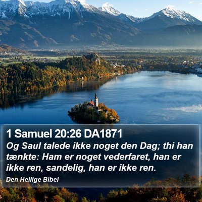 1 Samuel 20:26 DA1871 Bible Verse Image