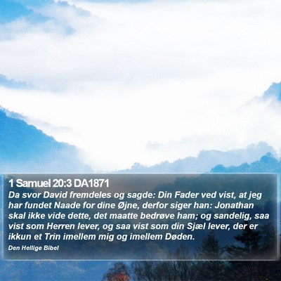 1 Samuel 20:3 DA1871 Bible Verse Image