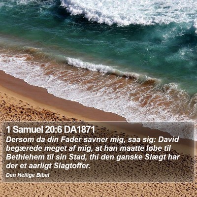 1 Samuel 20:6 DA1871 Bible Verse Image