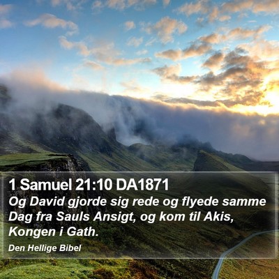1 Samuel 21:10 DA1871 Bible Verse Image