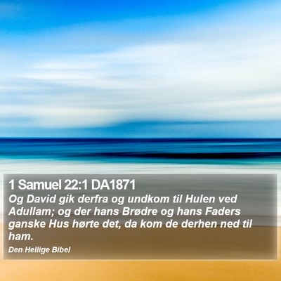 1 Samuel 22:1 DA1871 Bible Verse Image