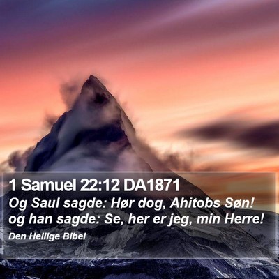1 Samuel 22:12 DA1871 Bible Verse Image