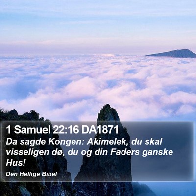 1 Samuel 22:16 DA1871 Bible Verse Image