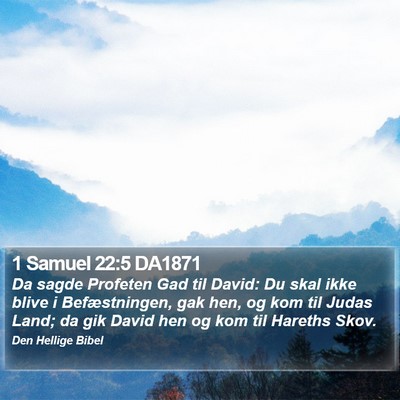 1 Samuel 22:5 DA1871 Bible Verse Image