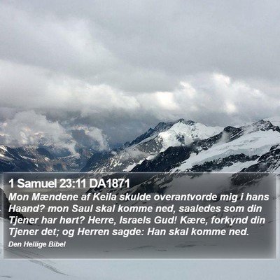 1 Samuel 23:11 DA1871 Bible Verse Image
