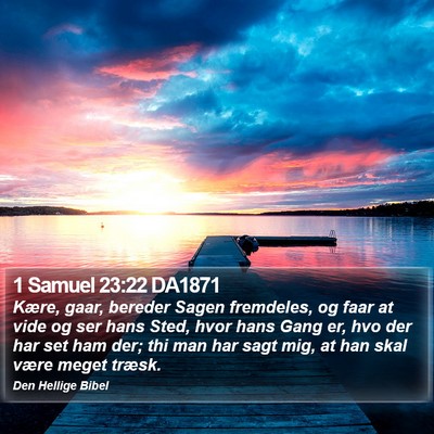 1 Samuel 23:22 DA1871 Bible Verse Image