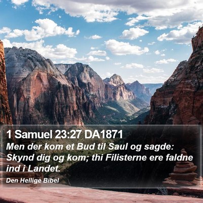 1 Samuel 23:27 DA1871 Bible Verse Image