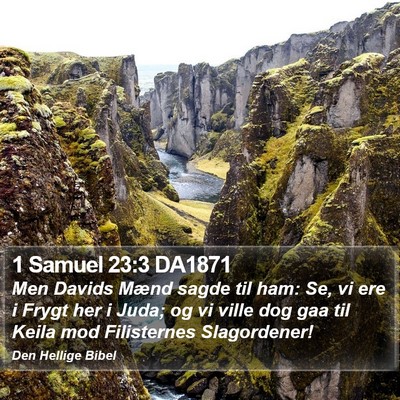 1 Samuel 23:3 DA1871 Bible Verse Image