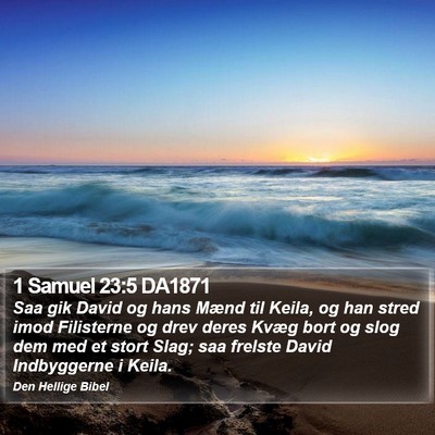 1 Samuel 23:5 DA1871 Bible Verse Image