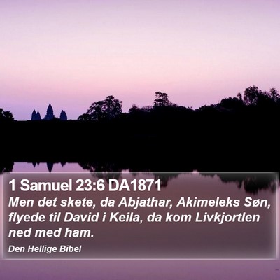 1 Samuel 23:6 DA1871 Bible Verse Image