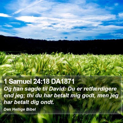 1 Samuel 24:18 DA1871 Bible Verse Image