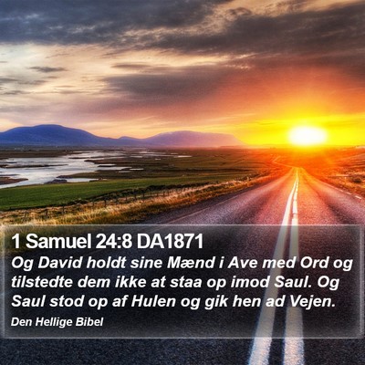 1 Samuel 24:8 DA1871 Bible Verse Image