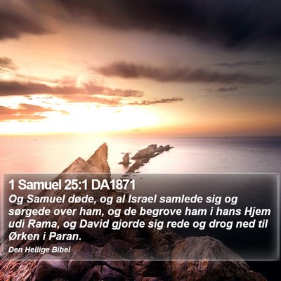 1 Samuel 25:1 DA1871 Bible Verse Image