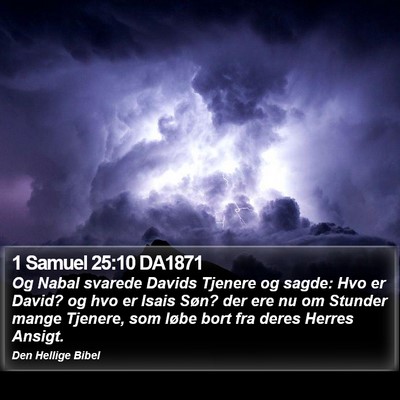 1 Samuel 25:10 DA1871 Bible Verse Image