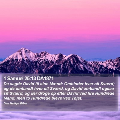 1 Samuel 25:13 DA1871 Bible Verse Image