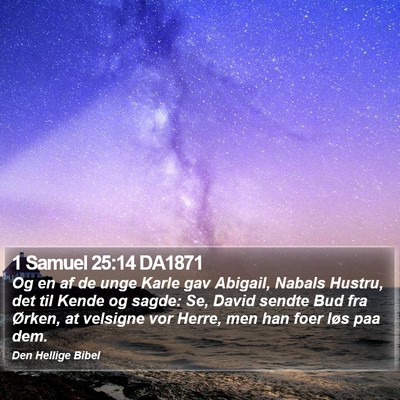 1 Samuel 25:14 DA1871 Bible Verse Image