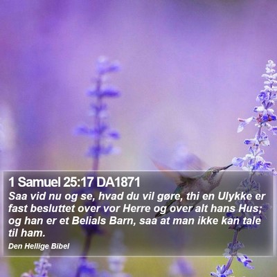 1 Samuel 25:17 DA1871 Bible Verse Image