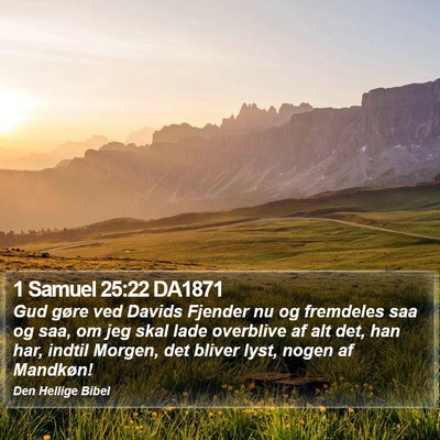 1 Samuel 25:22 DA1871 Bible Verse Image