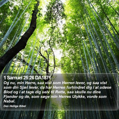 1 Samuel 25:26 DA1871 Bible Verse Image
